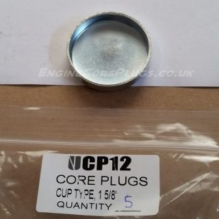 1 5/8" imperial cup type mild steel zinc plated automotive core plug