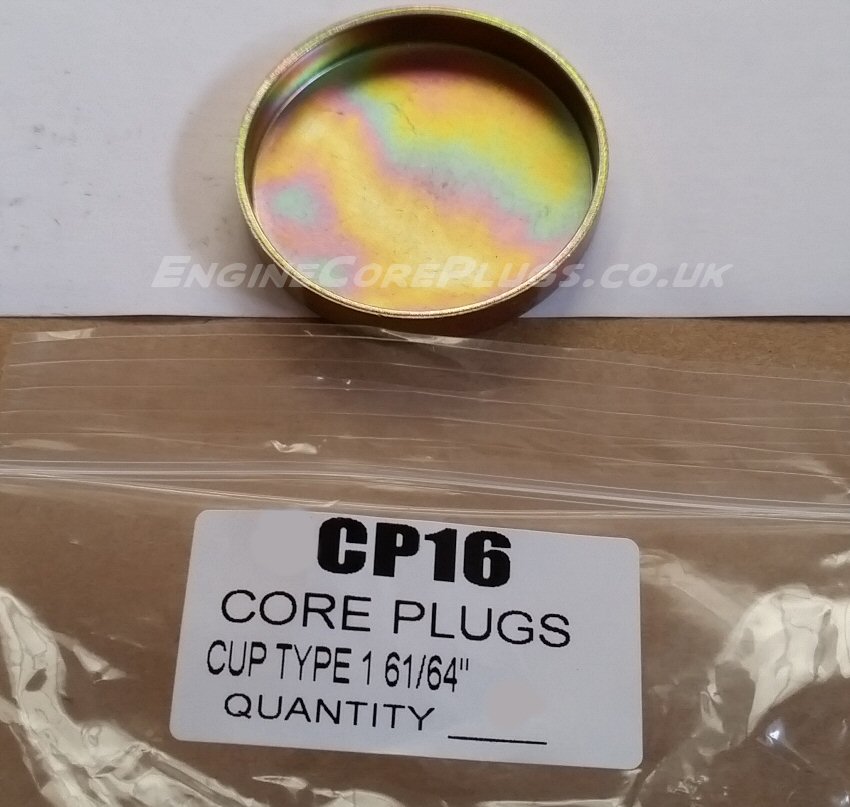 1 61/64" imperial cup type mild steel zinc plated automotive core plug