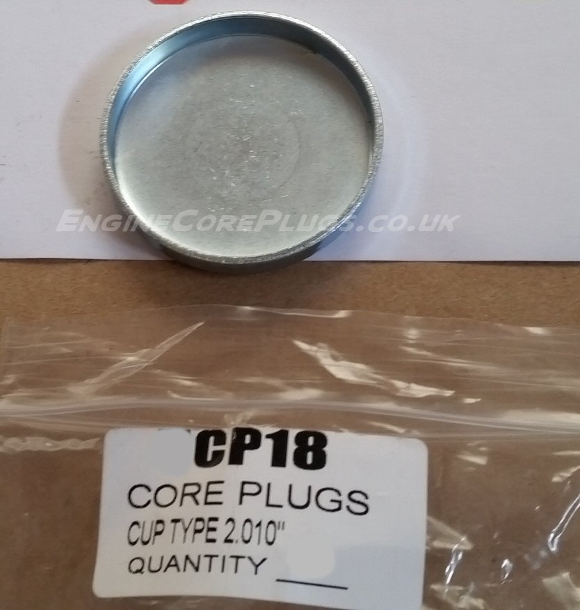 2.010" imperial cup type mild steel zinc plated automotive core plug