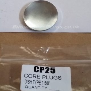 1 5/8" imperial dish type mild steel zinc plated automotive core plug