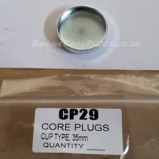 35mm cup type mild steel zinc plated automotive core plug