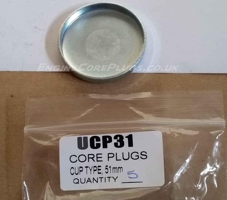 51mm cup type mild steel zinc plated automotive core plug