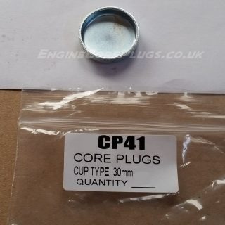 30mm cup type mild steel zinc plated automotive core plug