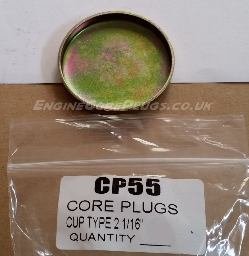 2 1/16" imperial cup type mild steel zinc plated automotive core plug