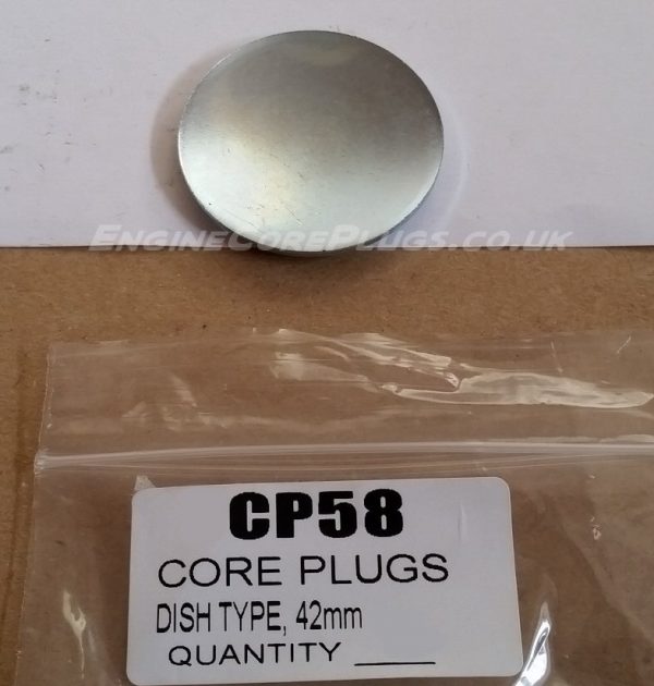 42mm metric dish type mild steel zinc plated automotive core plug