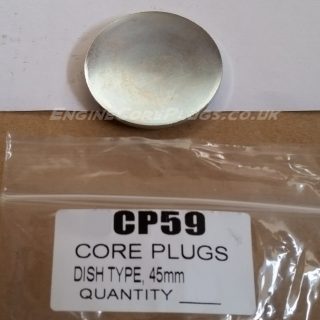 45mm metric dish type mild steel zinc plated automotive core plug