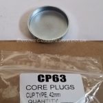 42mm cup type mild steel zinc plated automotive core plug