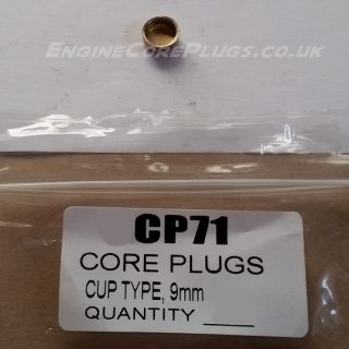 9mm cup type mild steel zinc plated automotive core plug