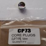 14mm cup type mild steel zinc plated automotive core plug
