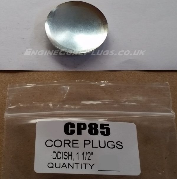 1 1/2" imperial dish type mild steel zinc plated automotive core plug
