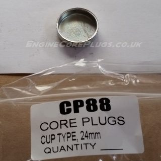 24mm cup type mild steel zinc plated automotive core plug