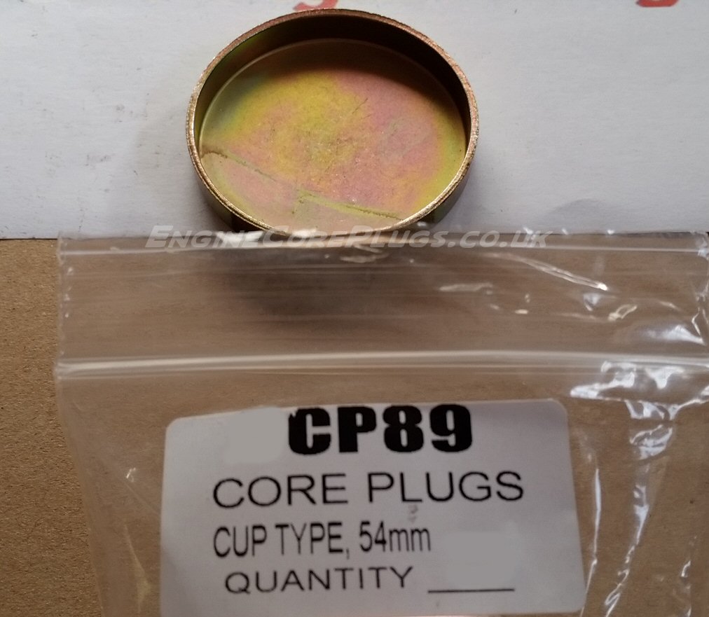 54mm cup type mild steel zinc plated automotive core plug