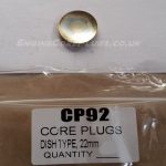 22mm metric dish type mild steel zinc plated automotive core plug