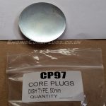 50mm metric dish type mild steel zinc plated automotive core plug