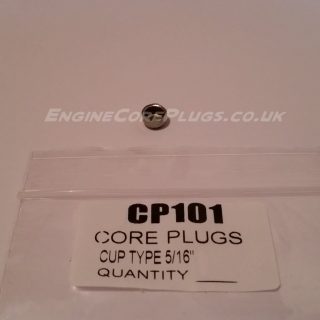 5 /16" imperial cup type mild steel zinc plated automotive core plug