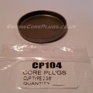 2 3/8" imperial cup type mild steel zinc plated automotive core plug