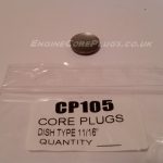 11/16" imperial dish type mild steel zinc plated automotive core plug
