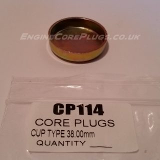 38mm cup type mild steel zinc plated automotive core plug