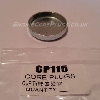 39.5mm cup type mild steel zinc plated automotive core plug