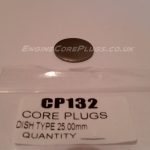 25mm metric dish type mild steel zinc plated automotive core plug