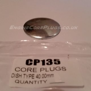 40mm metric dish type mild steel zinc plated automotive core plug