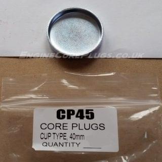 40mm cup type mild steel zinc plated automotive core plug